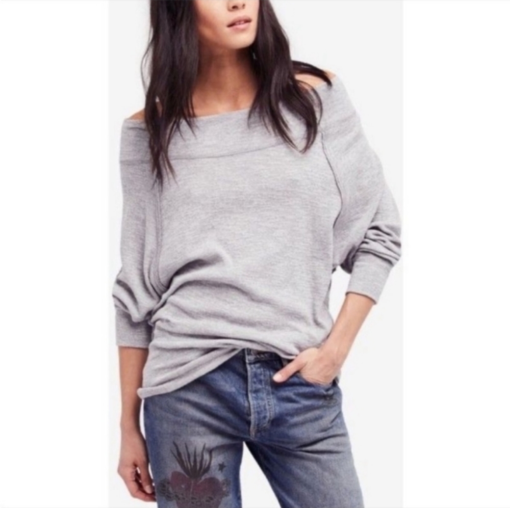 We The Free by Free People Palisades Sweater | Stone Gray | Medium